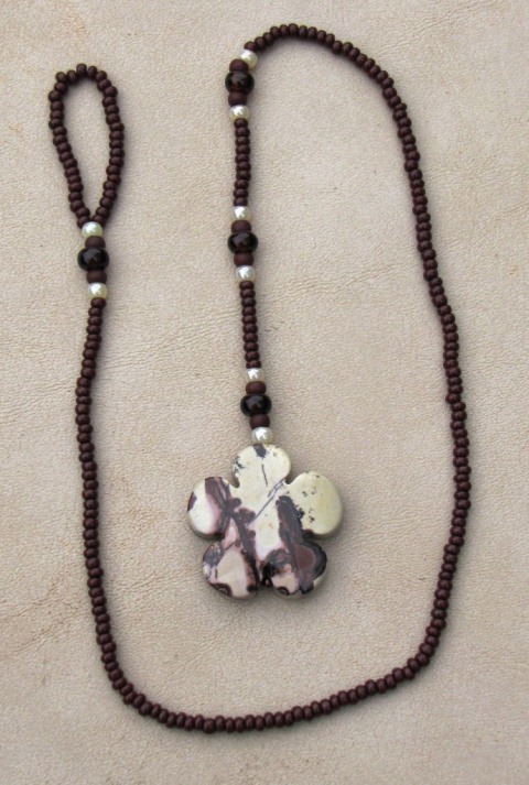 Chohua Jasper Flower Lariat